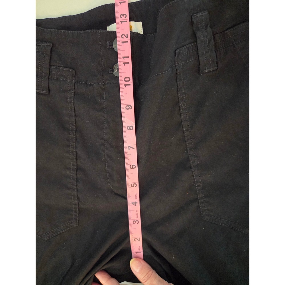 Maeve Naomi Linen Wide-Leg Flare Pants 12 Black High Rise Pockets 4123650590244 - Picture 14 of 16